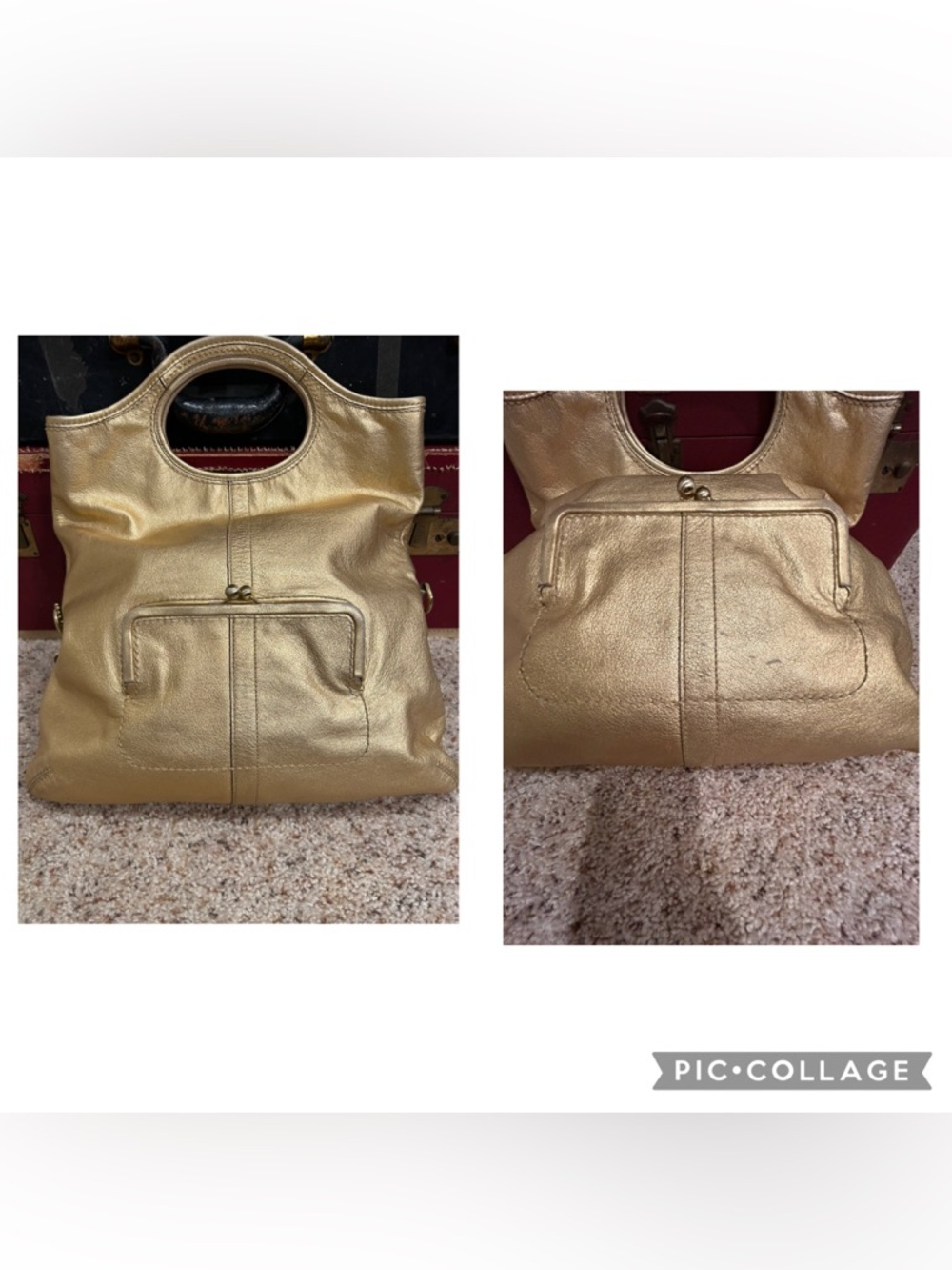 Coach Ergo Convertible Tote in Yellow Gold Metallic - Picture 13 of 16